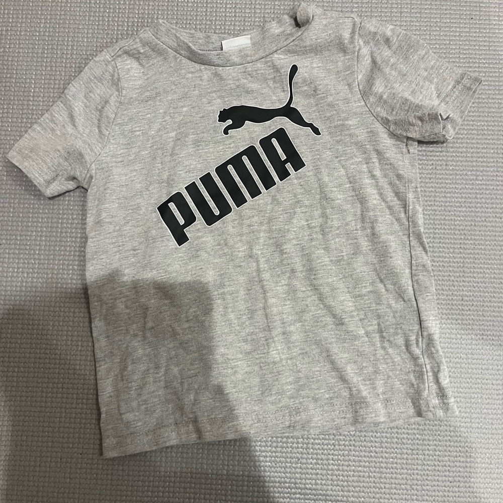 Puma Kids Light Gray Short Sleeve Tee